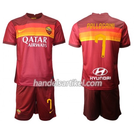 AS Roma Lorenzo Pellegrini 7 Kinder Heim Trikotsatz 2020/21 Kurzarm (+ Kurze Hosen)